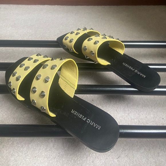 MARC FISHER Women Bolive Studded Slide Sandals - NEW NWOB - Picture 4 of 8